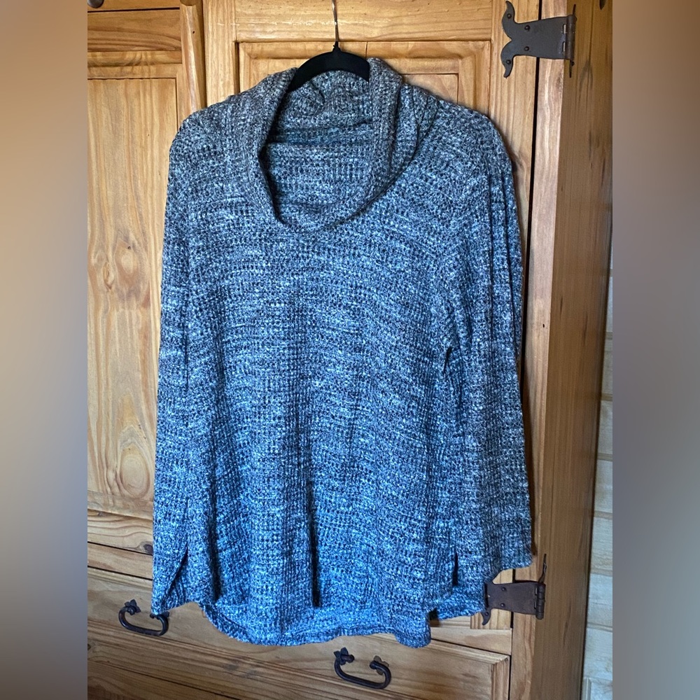 Sonoma grey marled cowlneck sweater XXL